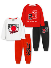 Trampoline Boys & Girls Printed Clothing Set Pack of 2 Red,White