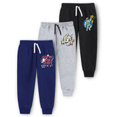 Trampoline Boys Printed Casual Track pant (Pack of 3)