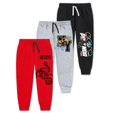 Trampoline Boys Graphic Printed Track Pants Pack of 3