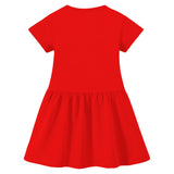 Trampoline Girls Midi Dress Combo | Half Sleeve Cotton Blend Dresses with Fun Prints | Soft & Stylish Everyday Outfits for Kids | Pack of 2