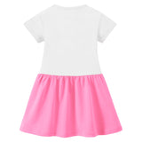 Trampoline Girls Midi Dress Combo | Half Sleeve Cotton Blend Dresses with Fun Prints | Soft & Stylish Everyday Outfits for Kids | Pack of 2