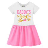 Trampoline Girls Midi Dress Combo | Half Sleeve Cotton Blend Dresses with Fun Prints | Soft & Stylish Everyday Outfits for Kids | Pack of 2