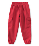 Trampoline Kids Girls Cargo Joggers - Red