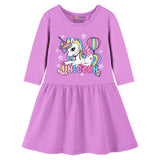 Trampoline Girls Midi Dress Combo | 3/4 Sleeve Cotton Blend Dresses for Kids with Bright Prints | Everyday Comfort Meets Playful Style | Pack of 2