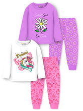 Trampoline Girls Pack of 2 Printed T-Shirt With Pyjama Set