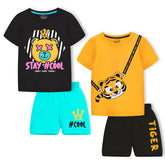 Trampoline Boys Printed Casual Clothing Set (Pack of 2)