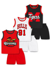 Trampoline Boys & Girls Graphic Printed T-shirt With Shorts (Pack of 3)