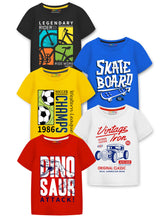 Trampoline Boys Half Sleeves Regular Fit T-Shirt Pack of 5