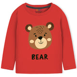 Trampoline Kids Boys Lion & Bear T-Shirt & Pajama Set Pack of 2 - Red & Yellow