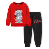 Trampoline Boys Printed Tshirt & Trackpant Set (Pack of 1)
