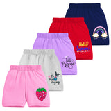 Trampoline Boys & Girls Casual Printed Shorts (Pack of 5)