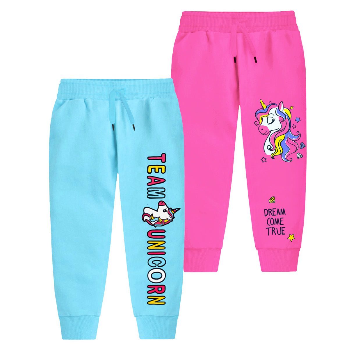 Trampoline Girls Printed Casual Track pant (Pack of 2)