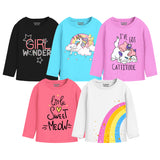 Trampoline Girls Full Sleeves Regular Fit T-Shirt (Pack of 5)