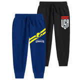 Trampoline Boys Printed Casual Track pant (Pack of 2)
