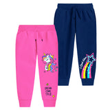 Trampoline Girls Printed Casual Track pant (Pack of 2)