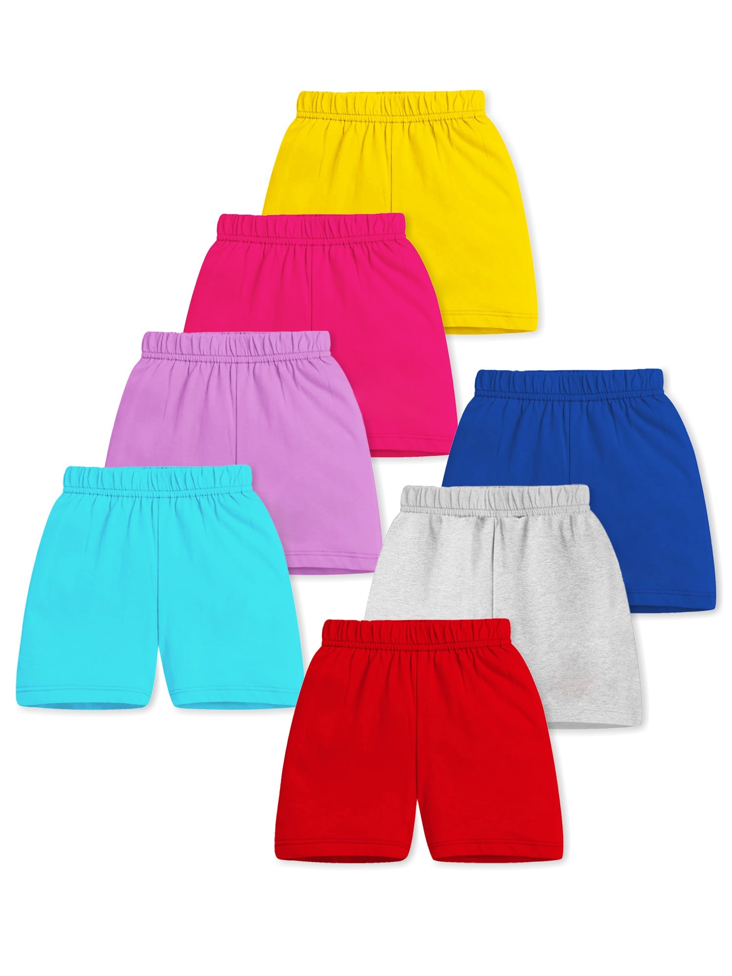 Trampoline Boys and Girls Graphic Printed Shorts Pack of 7
