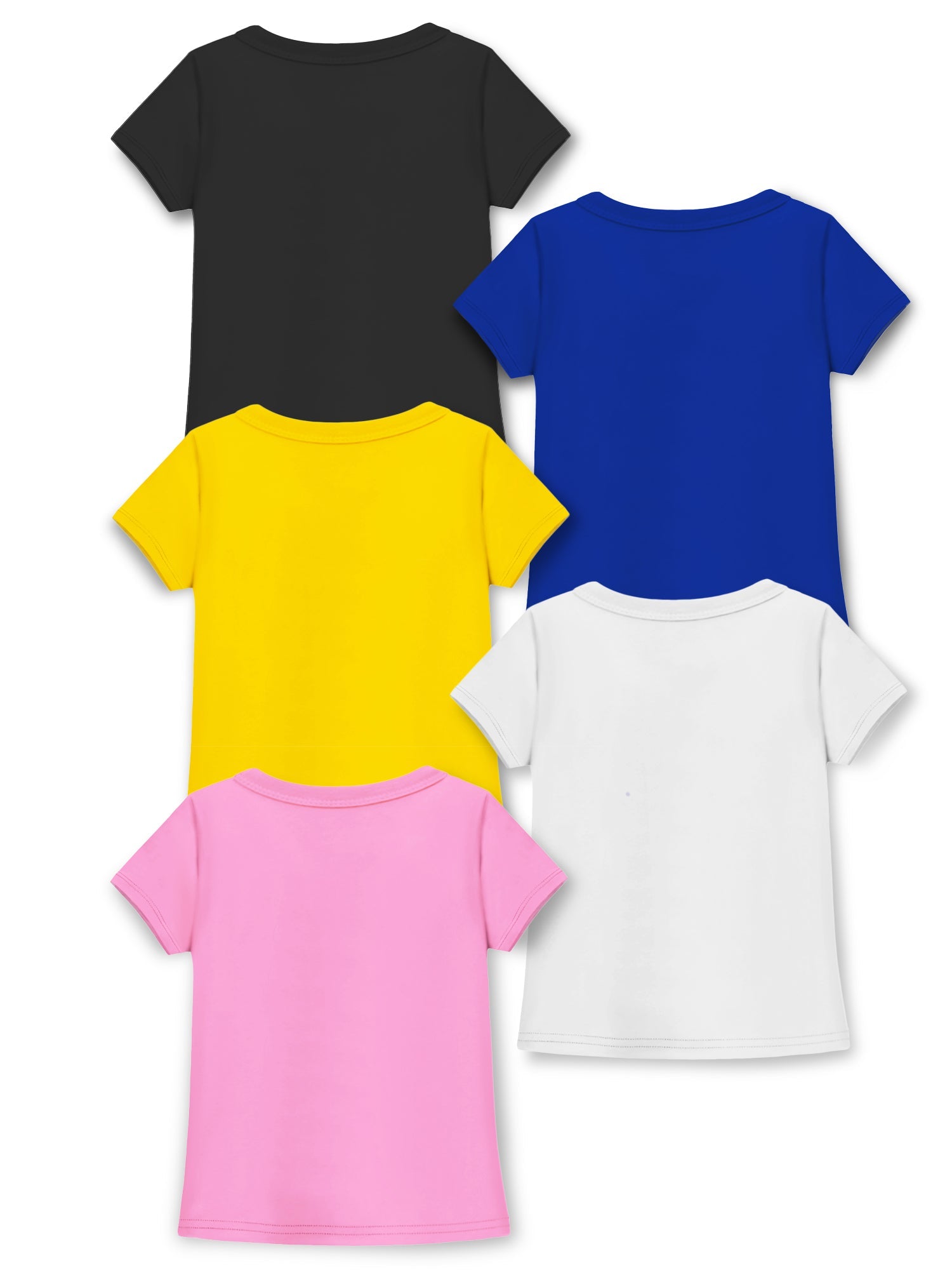 Trampoline Girls Pack Of 5 Graphic Printed Round Neck T-shirts