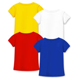 Trampoline Girls Half Sleeves Regular Fit T-Shirt (Pack of 4)