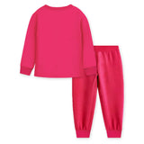 Trampoline Girls Pink Butterfly Print T-Shirt and Track Pant Set