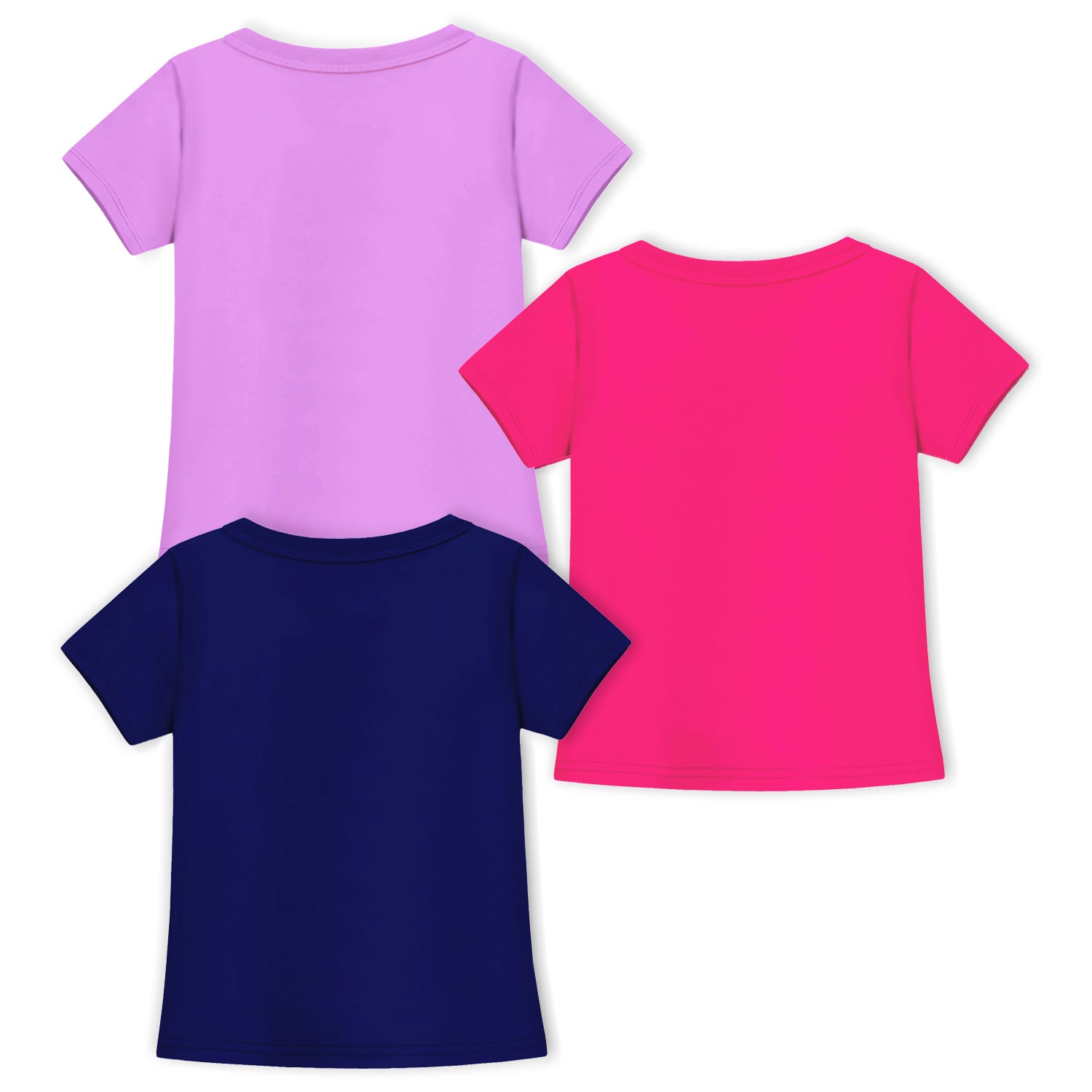 Trampoline Girls Half Sleeves Regular Fit T-Shirt (Pack of 3)