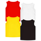 Trampoline Boys Sleeveless Regular Fit T-Shirt (Pack of 4)