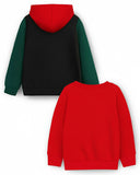 Trampoline Fleece Knit Full Sleeves Trampoline & Varsity Soccer Printed Winter Sweatshirt Pack of 2 - Multi Colour