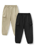 Trampoline Boys and Girls Solid Track Pants Pack of 2