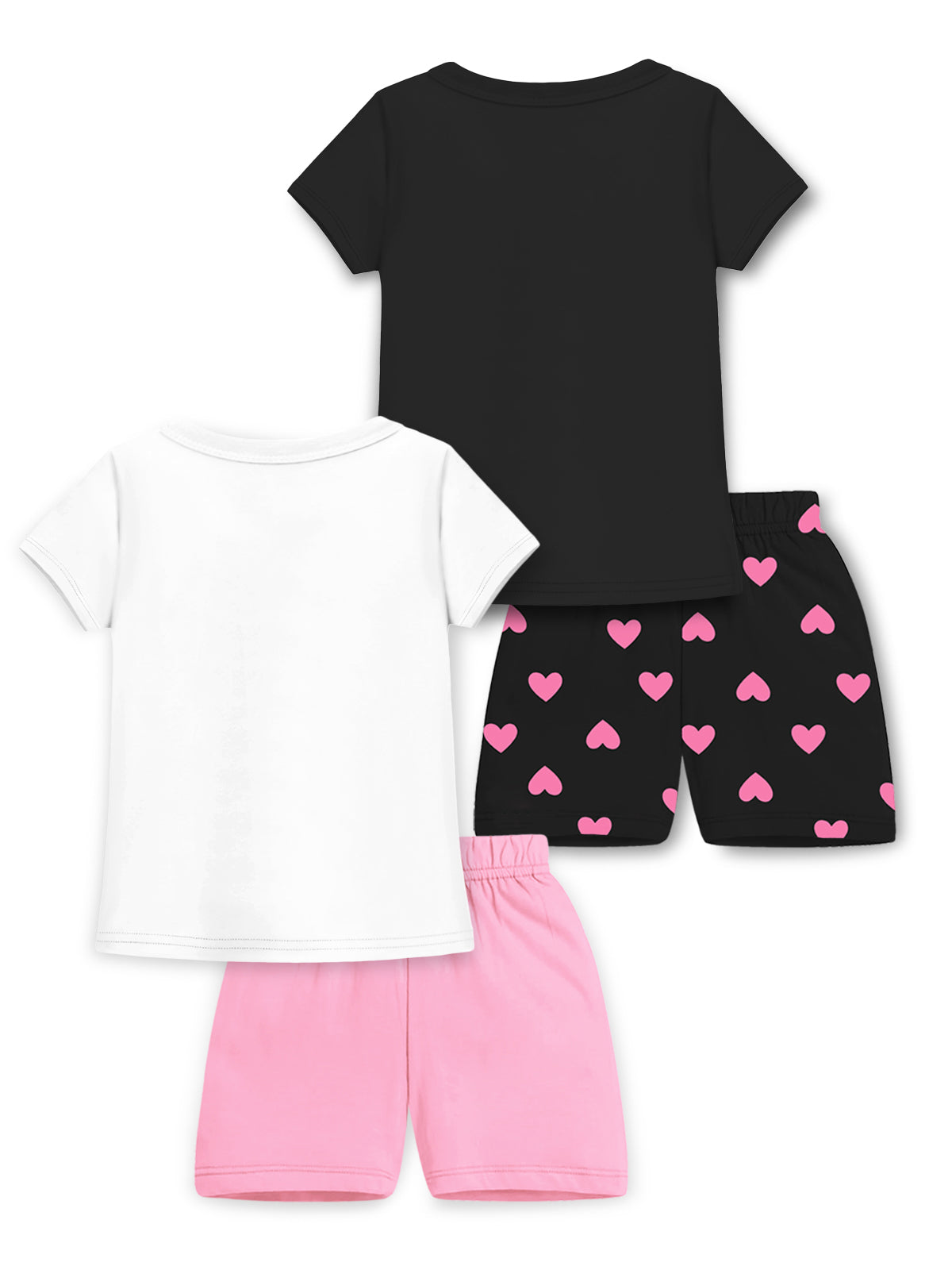 Trampoline Girls Printed T-shirt & Short Set Pack of 2