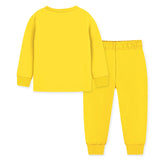 Trampoline Kids Cotton Terry Loop Patch-Work Printed T-shirt and Pyjama Set
