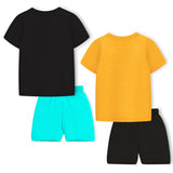 Trampoline Boys Printed Casual Clothing Set (Pack of 2)