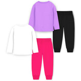 trampoline baby boys girls casual Clothing Set pack of 2 purple White