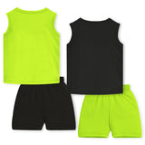 Trampoline Boys Printed Casual sleeveless Clothing Set (Pack of 2)