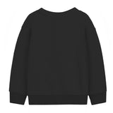 Trampoline Fleece Knit Full Sleeves Unicorn Printed Winter Sweatshirt - Black