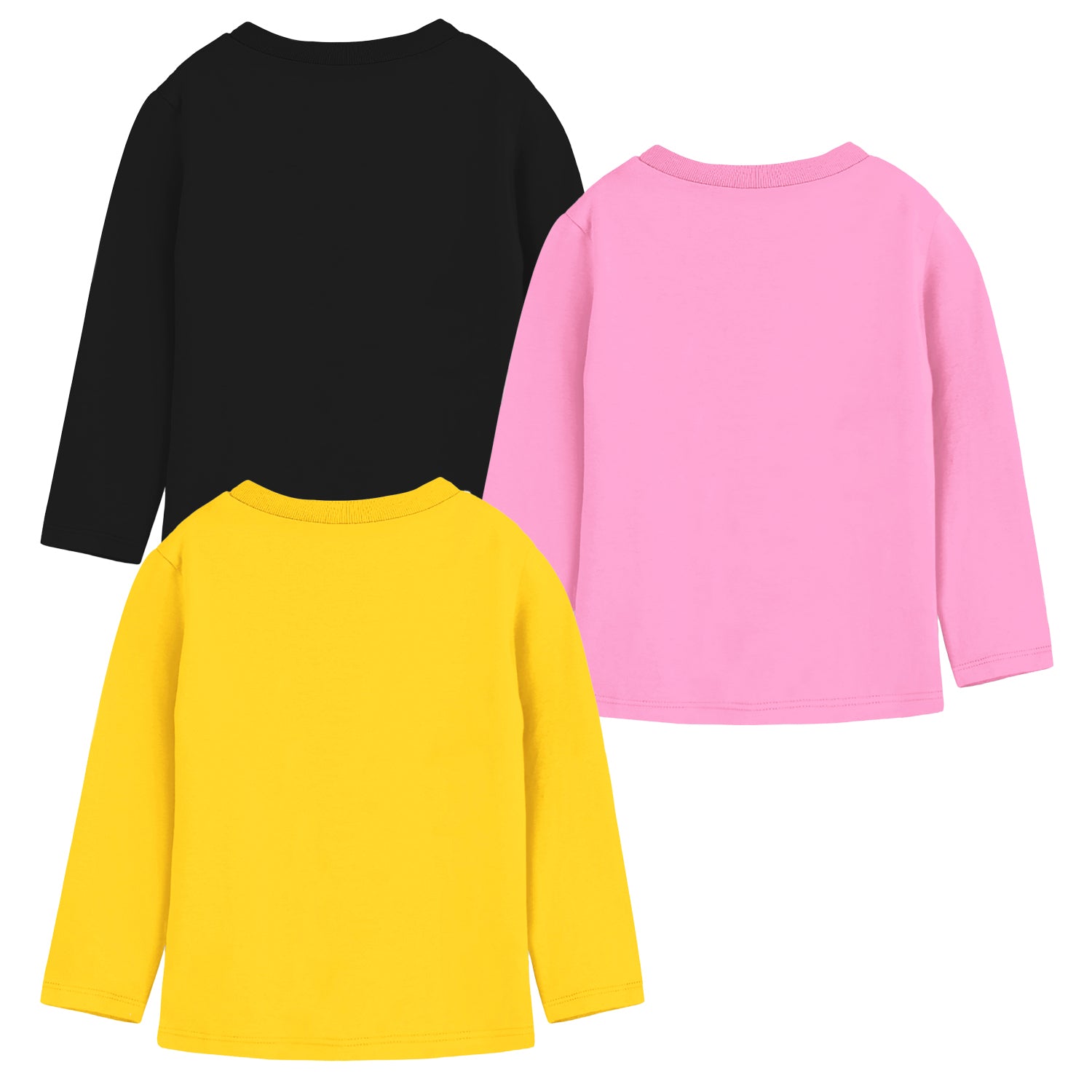 Trampoline Girls Full Sleeves Regular Fit T-Shirt (Pack of 3)