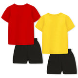 Trampoline Boys Printed Casual Clothing Set (Pack of 2)