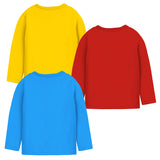 Trampoline Boys Full Sleeves Regular Fit T-Shirt (Pack of 3)