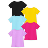 Trampoline Girls Graphic Print Half Sleeve T-Shirts Pack of 5
