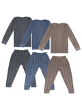 Trampoline Boys & Girls Striped Top-Pyjama Thermal Set (Pack of 3)