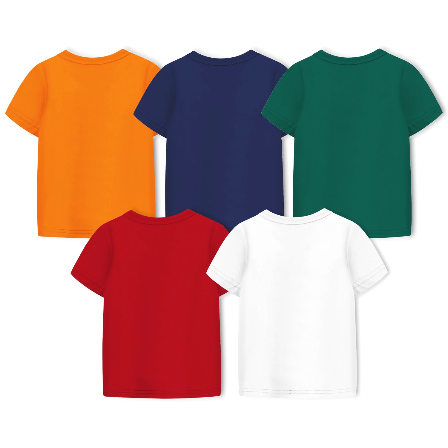 Trampoline Boys Half Sleeves Regular Fit T-Shirt (Pack of 5)