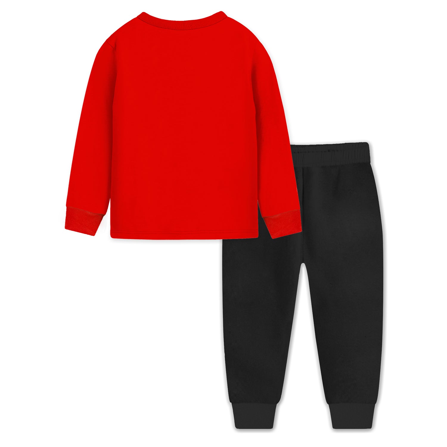 Trampoline Girls Red & Black Printed Tshirt and Trackpant Set