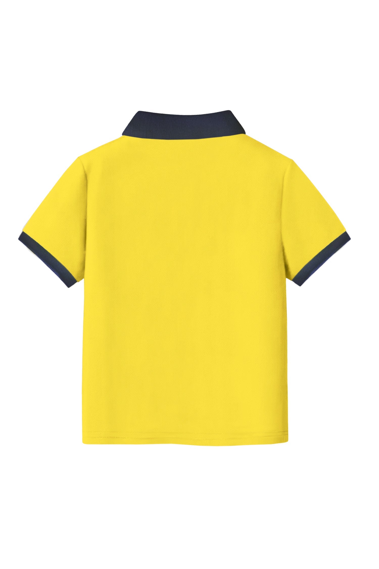Trampoline Kids Cotton Blend Knit Half Sleeves Solid  Polo T-Shirt - Yellow