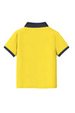 Trampoline Kids Cotton Blend Knit Half Sleeves Solid  Polo T-Shirt - Yellow