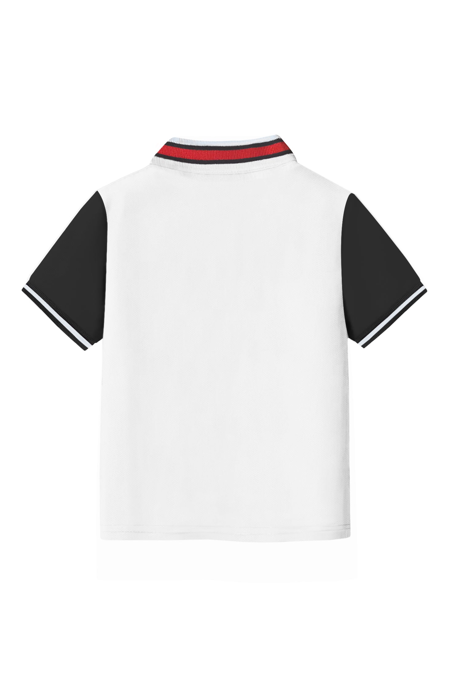 Trampoline Kids Cotton Blend Knit Half Sleeves Solid  Polo T-Shirt - White