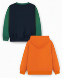 Trampoline Fleece Knit Full Sleeves Brooklyn Printed Winter Sweatshirt Pack Of 2 - Multi Colour