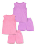 Trampoline Girls Printed T-shirt & Short Set Pack of 2