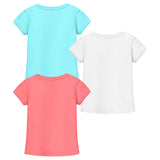 Trampoline Girls Half Sleeves Regular Fit T-Shirt (Pack of 3)