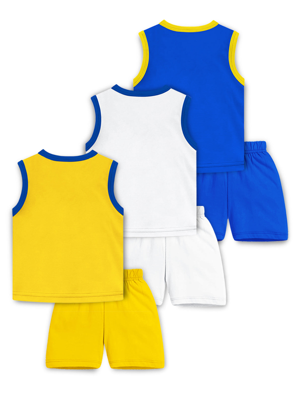Trampoline Boys & Girls Graphic Printed T-shirt With Shorts (Pack of 3)