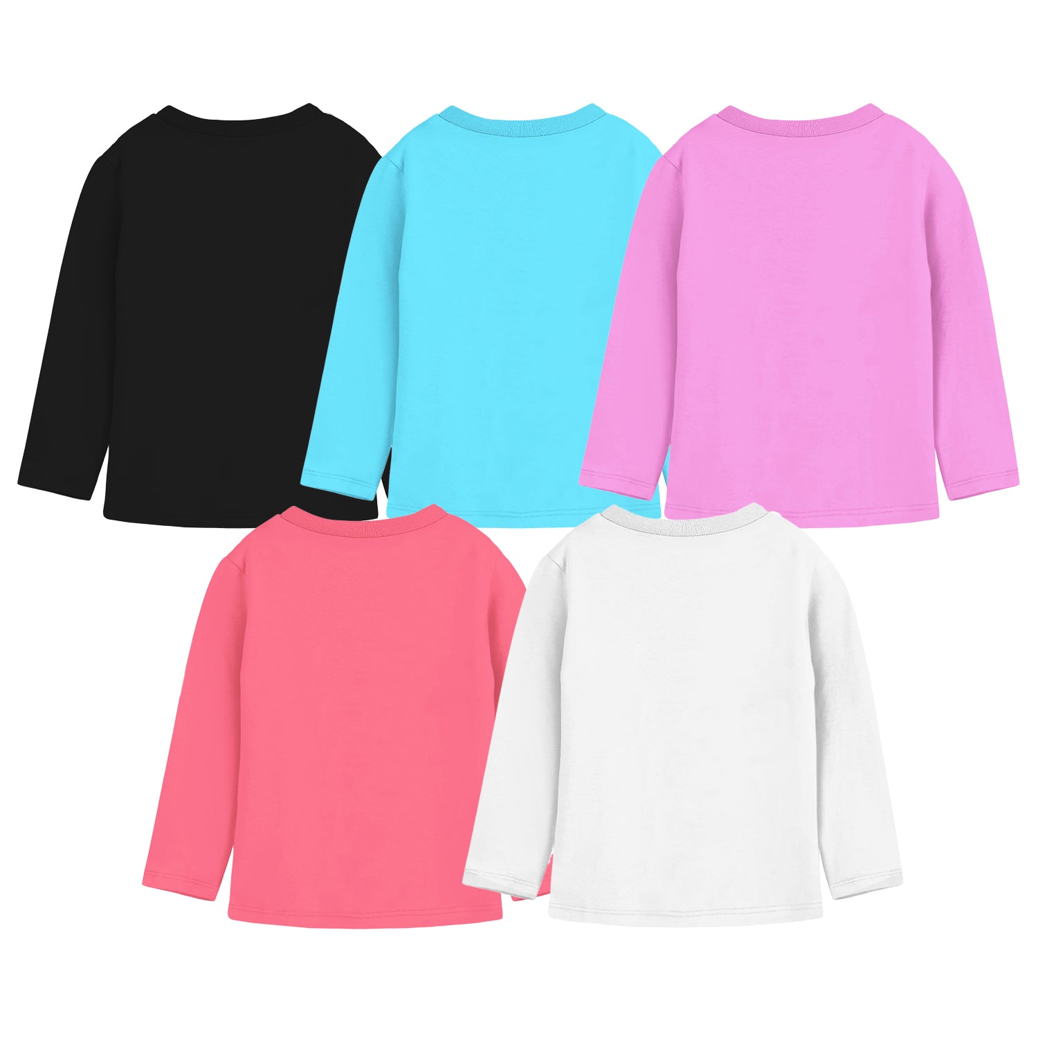 Trampoline Girls Full Sleeves Regular Fit T-Shirt (Pack of 5)