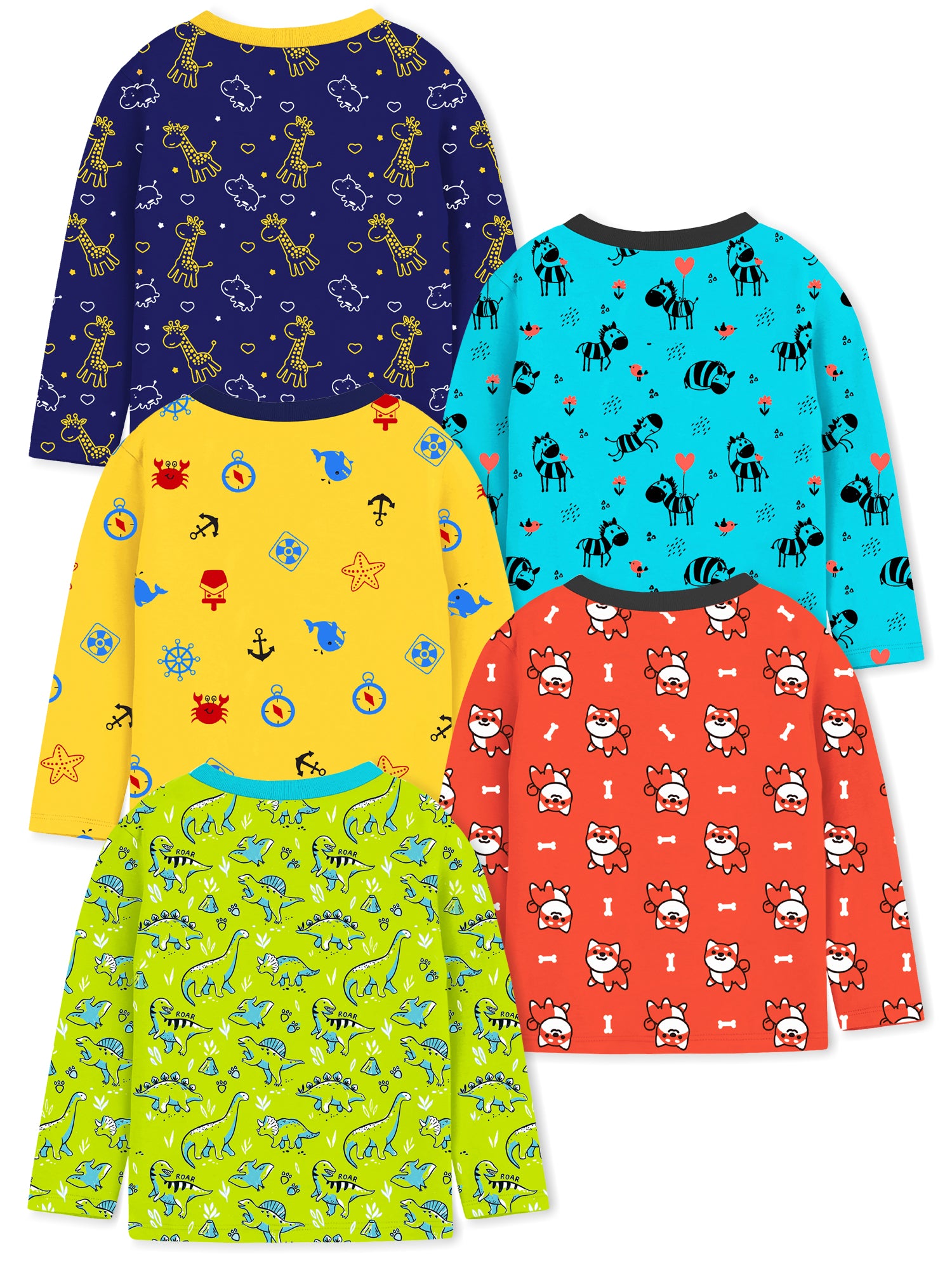 Trampoline Boys & Gilrs Graphic Printed T-Shirt (Pack of 5)