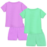 Trampoline Girls Printed Casual Clothing Set (Pack of 2)